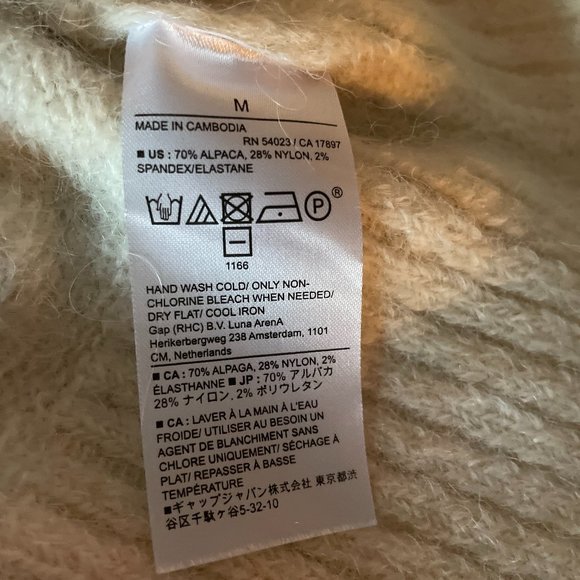 Banana Republic Fair Isle Mock-Neck Sweater in Transition Cream, NWT size Medium - Picture 5 of 7